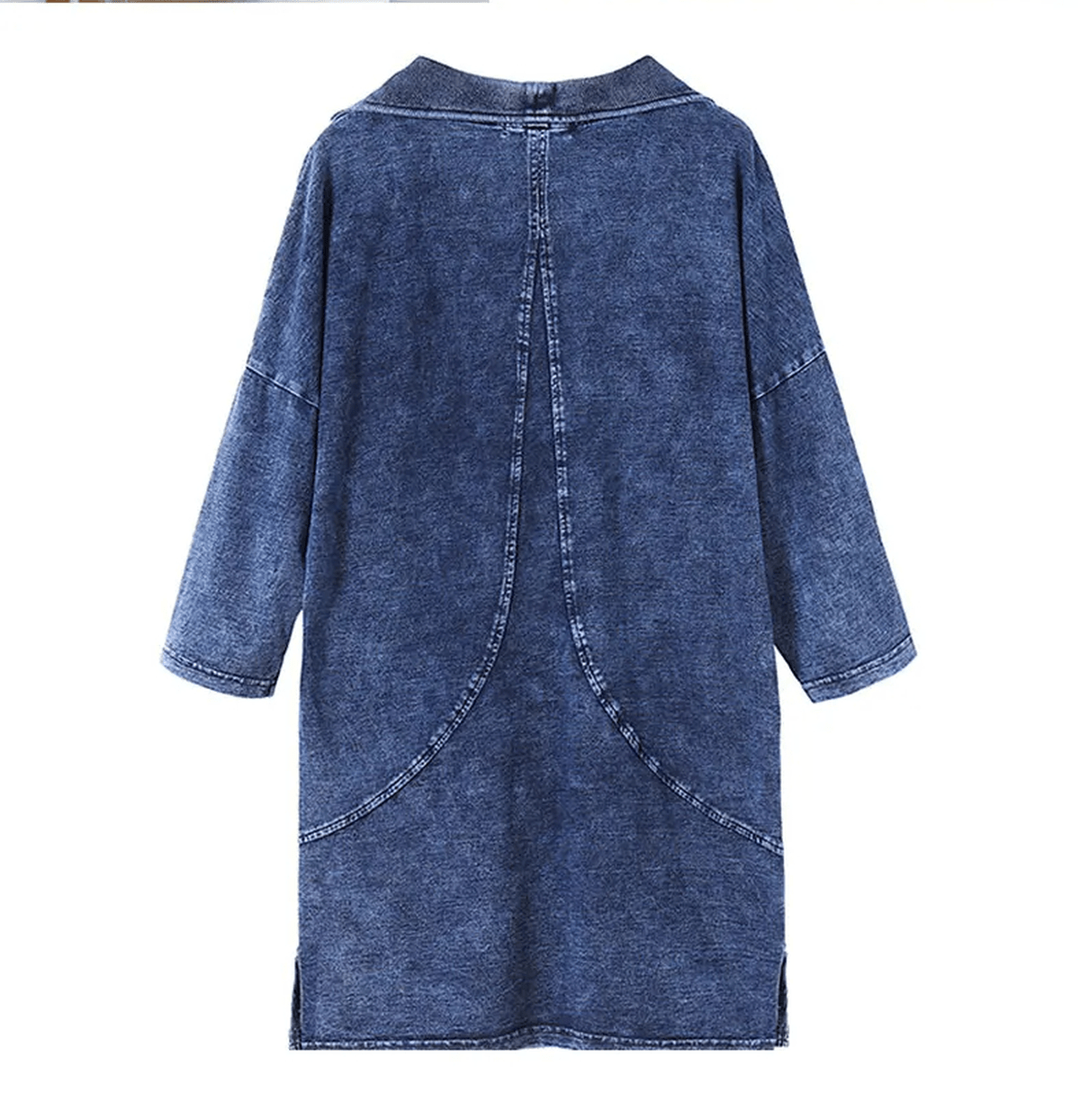 WW | Plus Size Strick Denimjacke Für Kurvenreiche Figuren