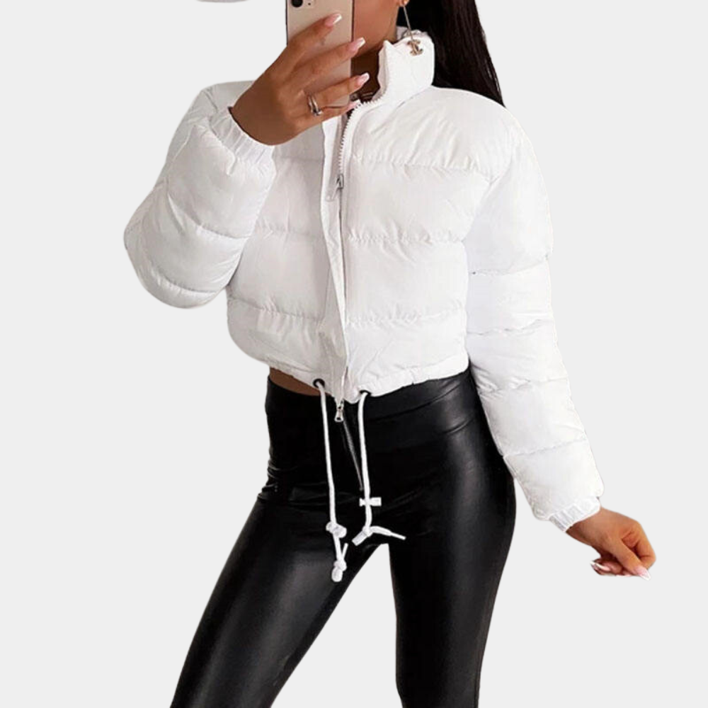 WW | Cropped Stehkragen Winterjacke Damen Daunenjacken
