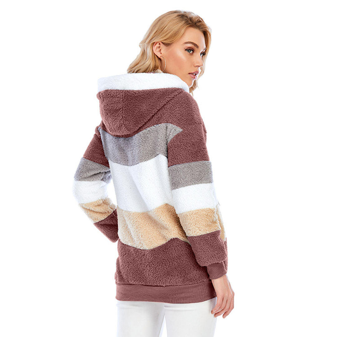 WW | Winterlich Warm Gefütterte Fleecejacke mit Kapuze