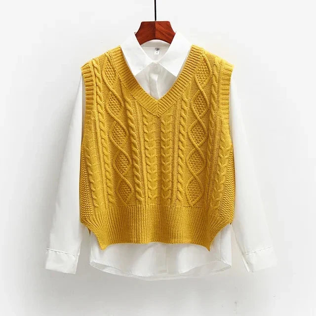 WW | Women's Cable Knit Pullover Vest
