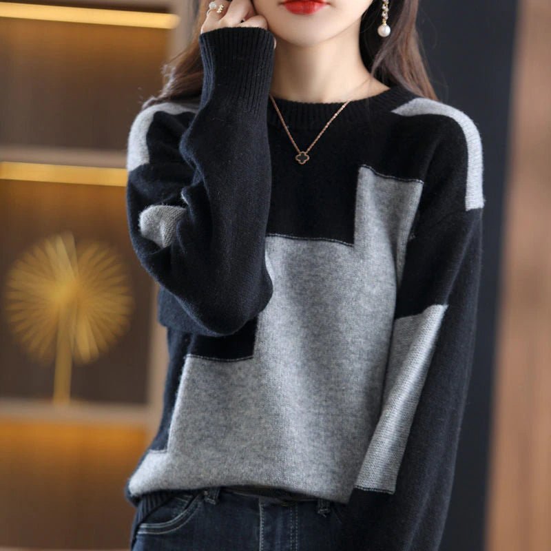 WW - Knitted casual sweater - Women's cozy knit sweater