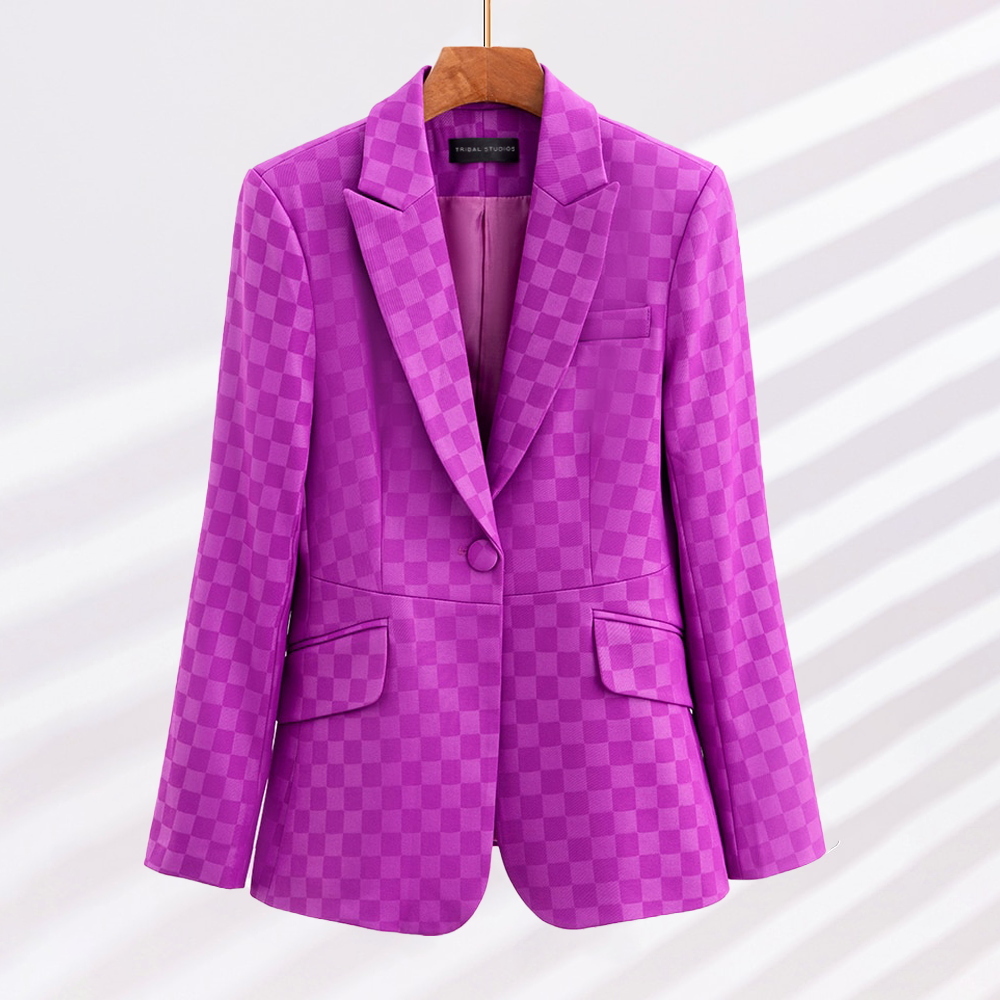 WW | Elegant Plaid Blazer