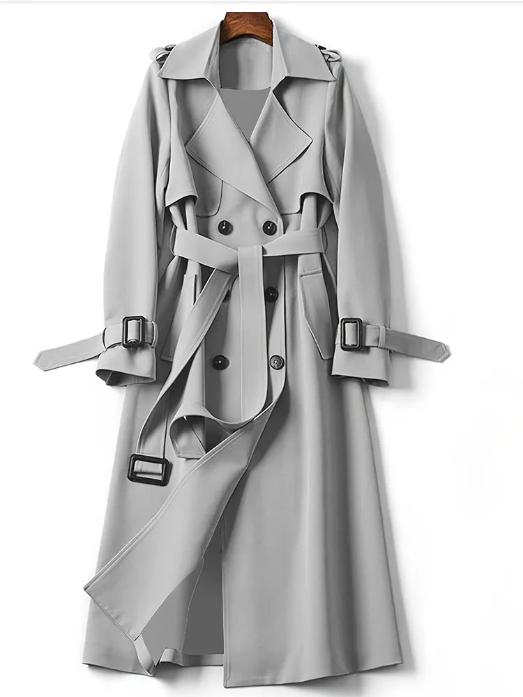 WW | Long Solid Women's Trench Coat
