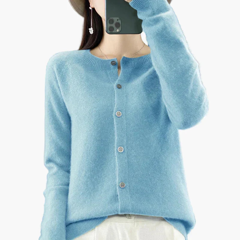 WW | Klassische Strickjacke Cardigan - Eleganter Alltags-Style für Büro & Freizeit