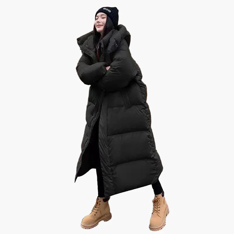 WW | Lange Pufferjacke mit Kapuze - Entspannter Wintermantel für Alltag und Outdoor