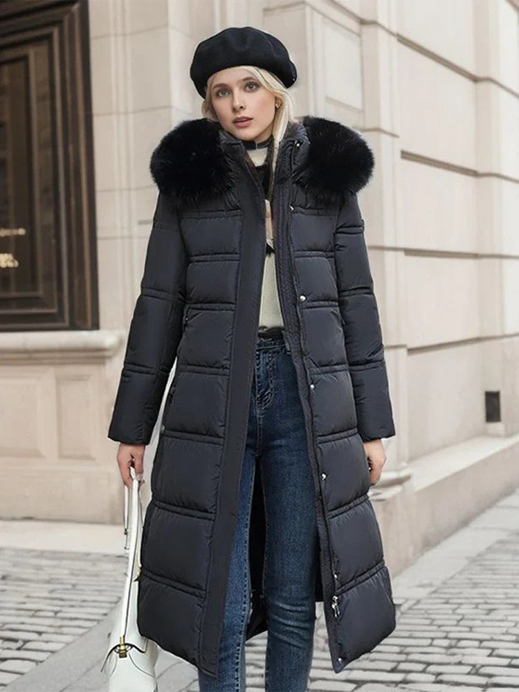 WW - Winterjacke mit Fellkragen und Gürtel