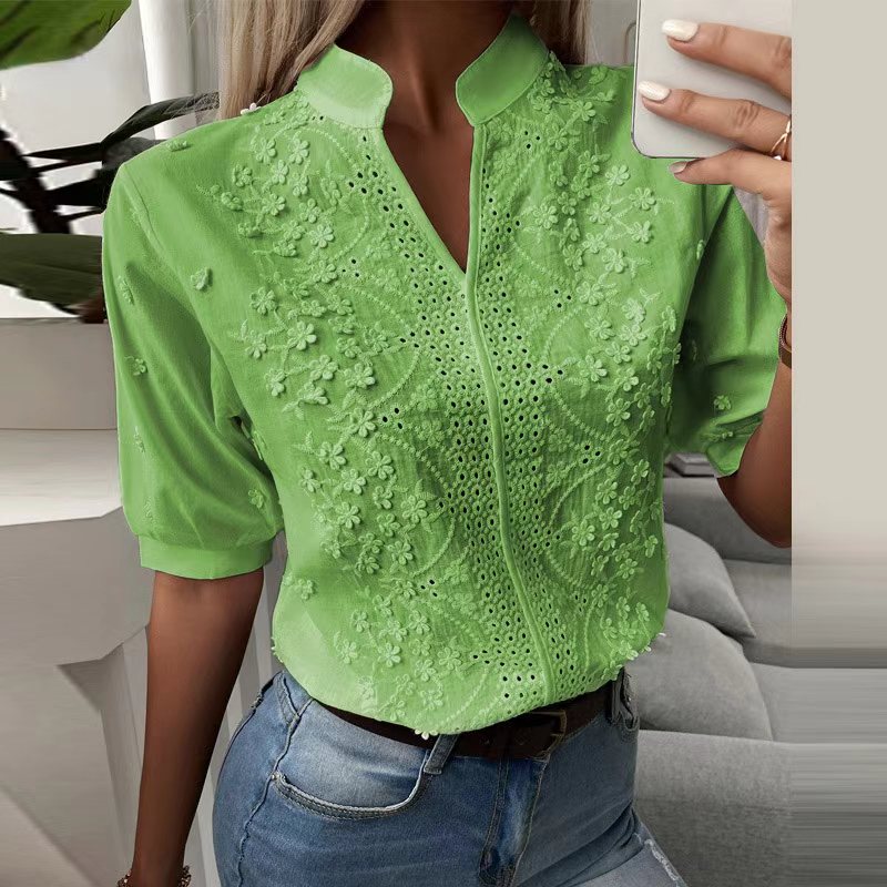 WW | Elegant Short Sleeve Blouse