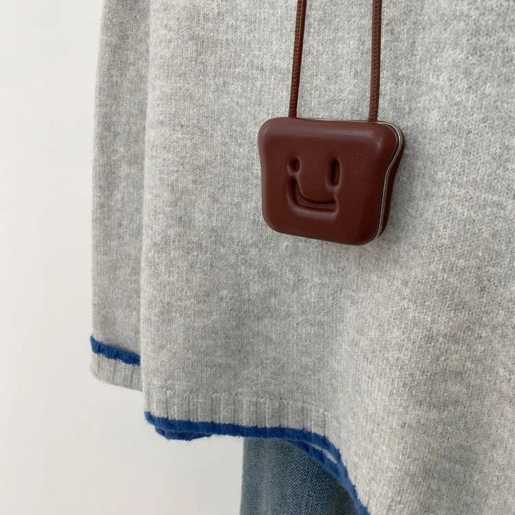 WW | Knitted sweater in a casual autumn style - Comfortable casual sweater with a round neck