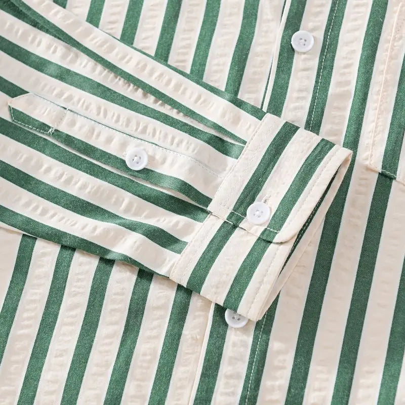 WW | Gestreiftes Lässiges Button-Down-Hemd