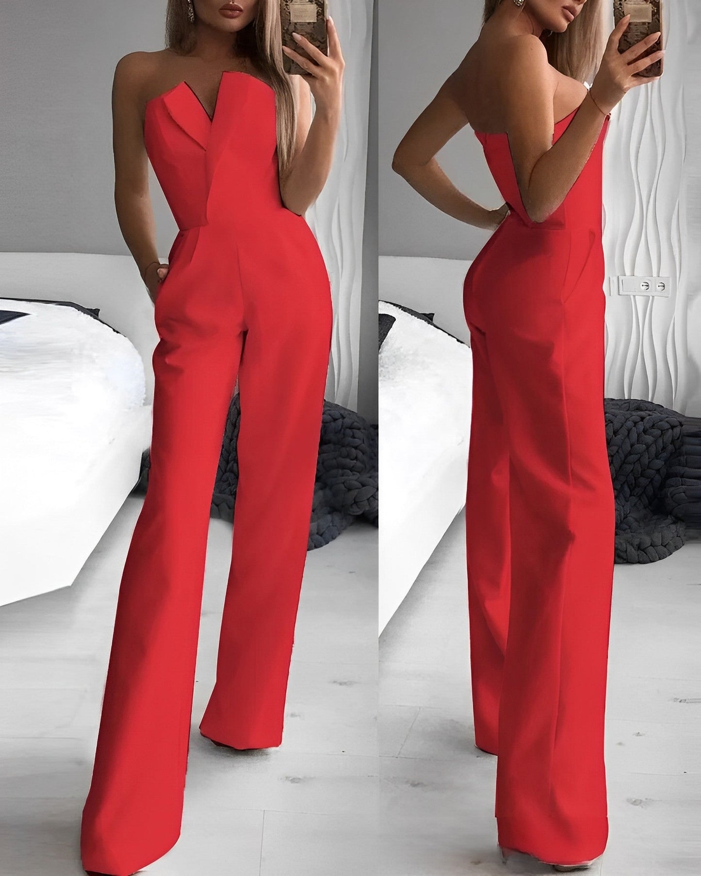 WW | Sleeveless V-Neck Jumpsuit for Summer