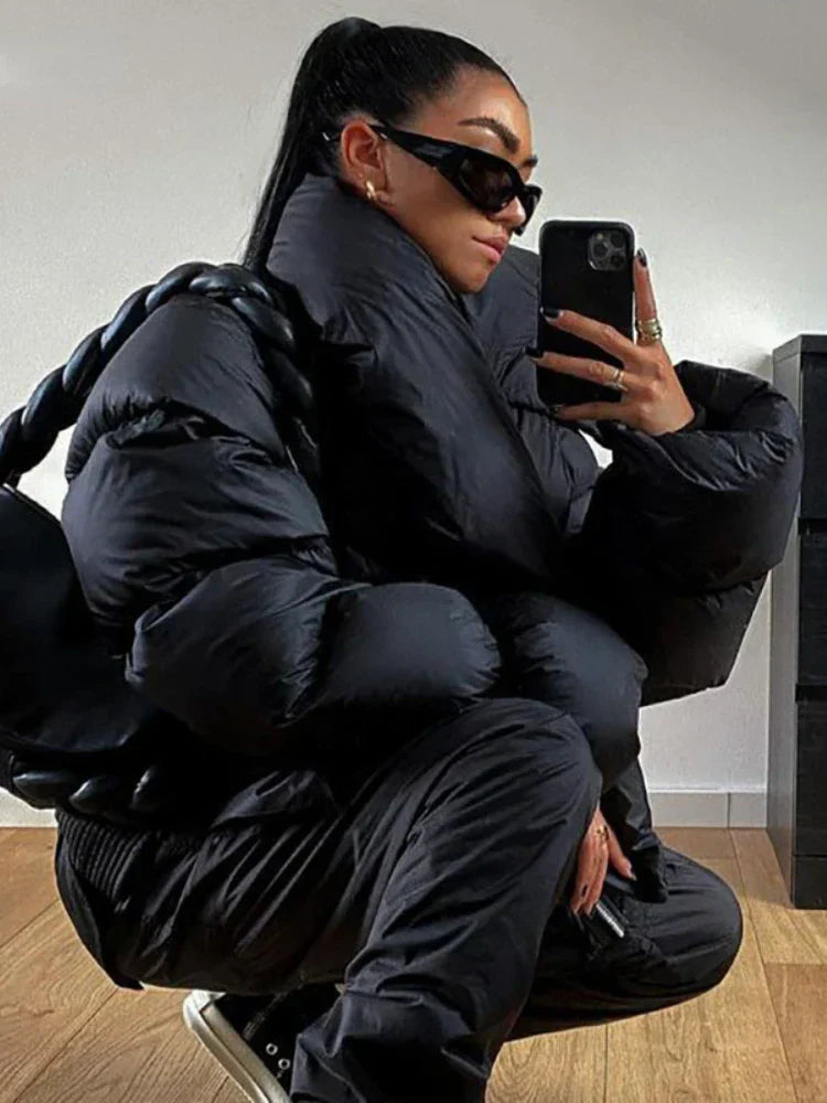WW | Oversized Jacket - Warm high collar