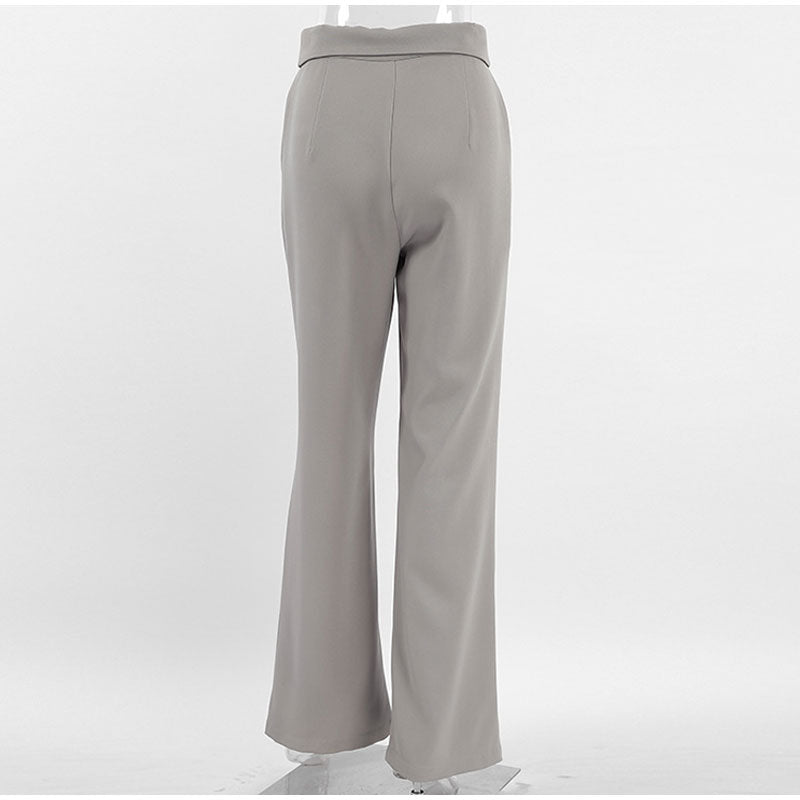 WW | Stilvolle High-Waist-Hose mit Falten