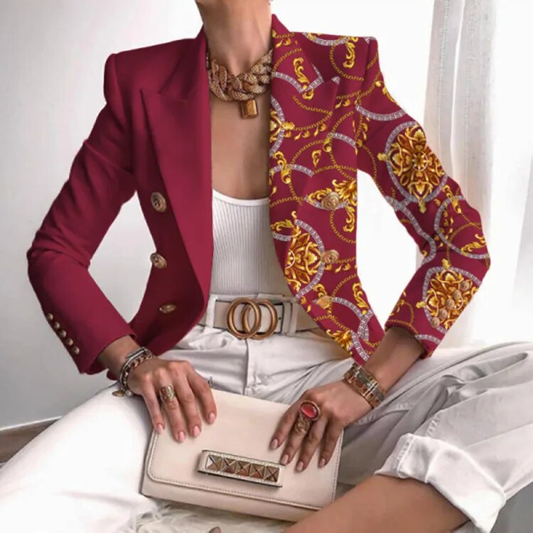 WW | Taillierter bedruckter Blazer