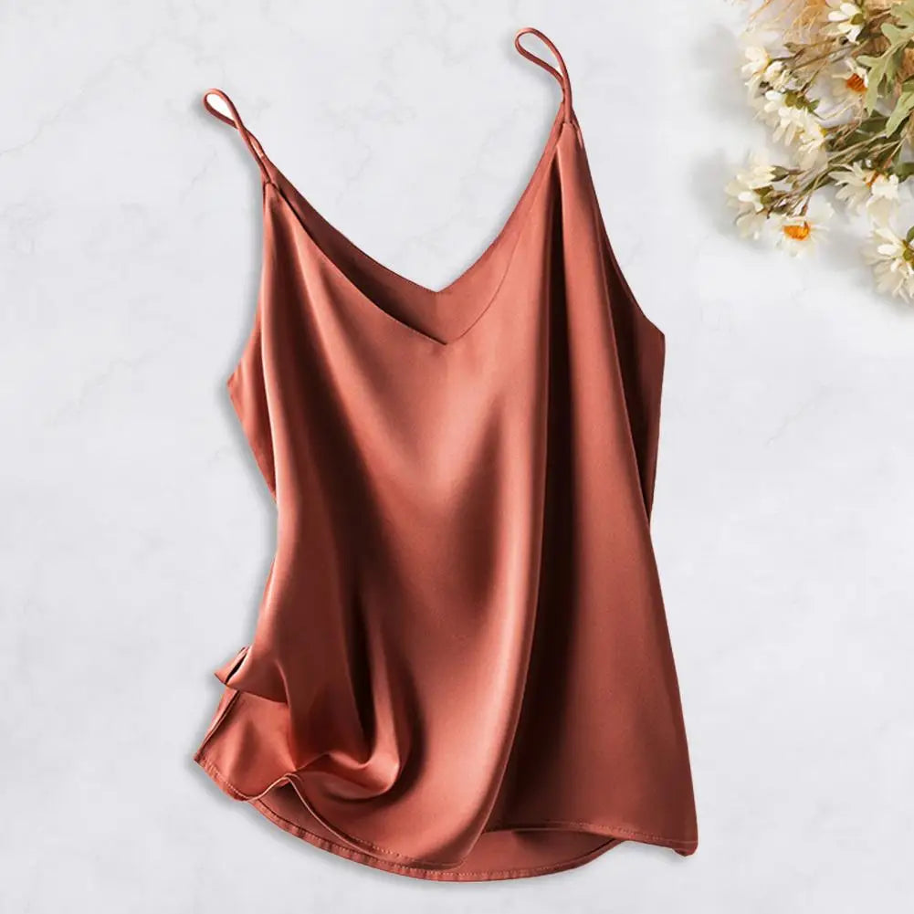WW | Satin Unterhemd Mit Spaghettiträgern Für Damen