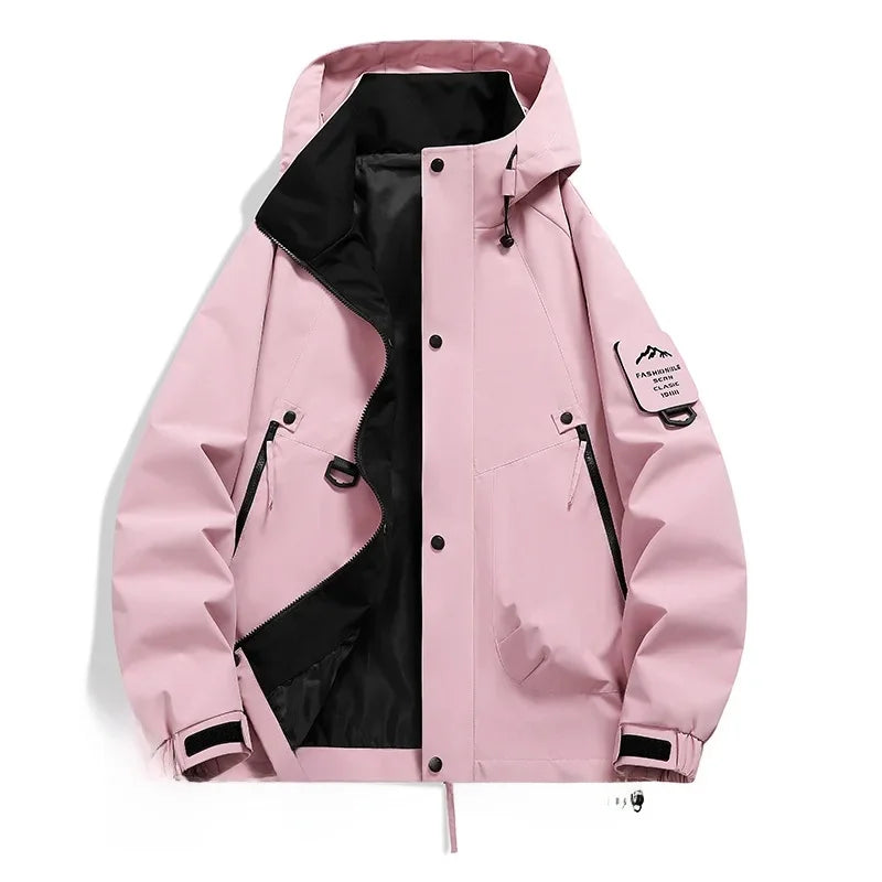 WW | Unisex Winter Skijacke - Halb Reißverschluss Mit Kapuze