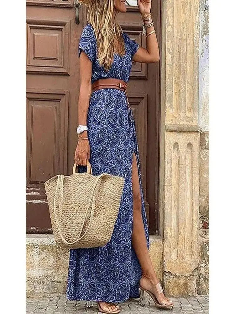 Vivienne | Geblümtes Plissiertes Midikleid