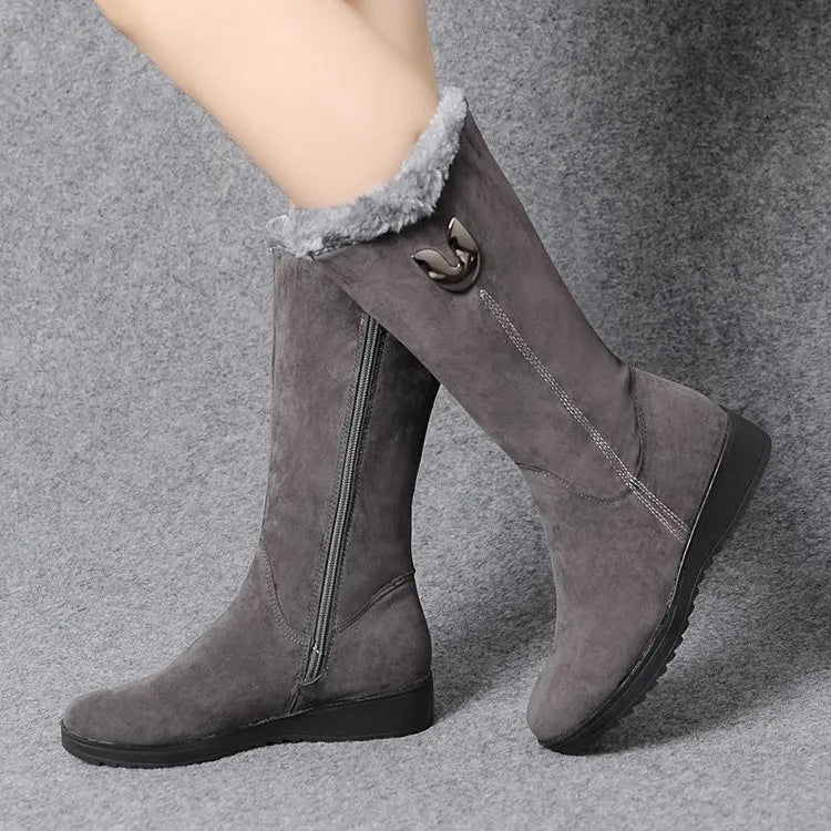 High fur boots