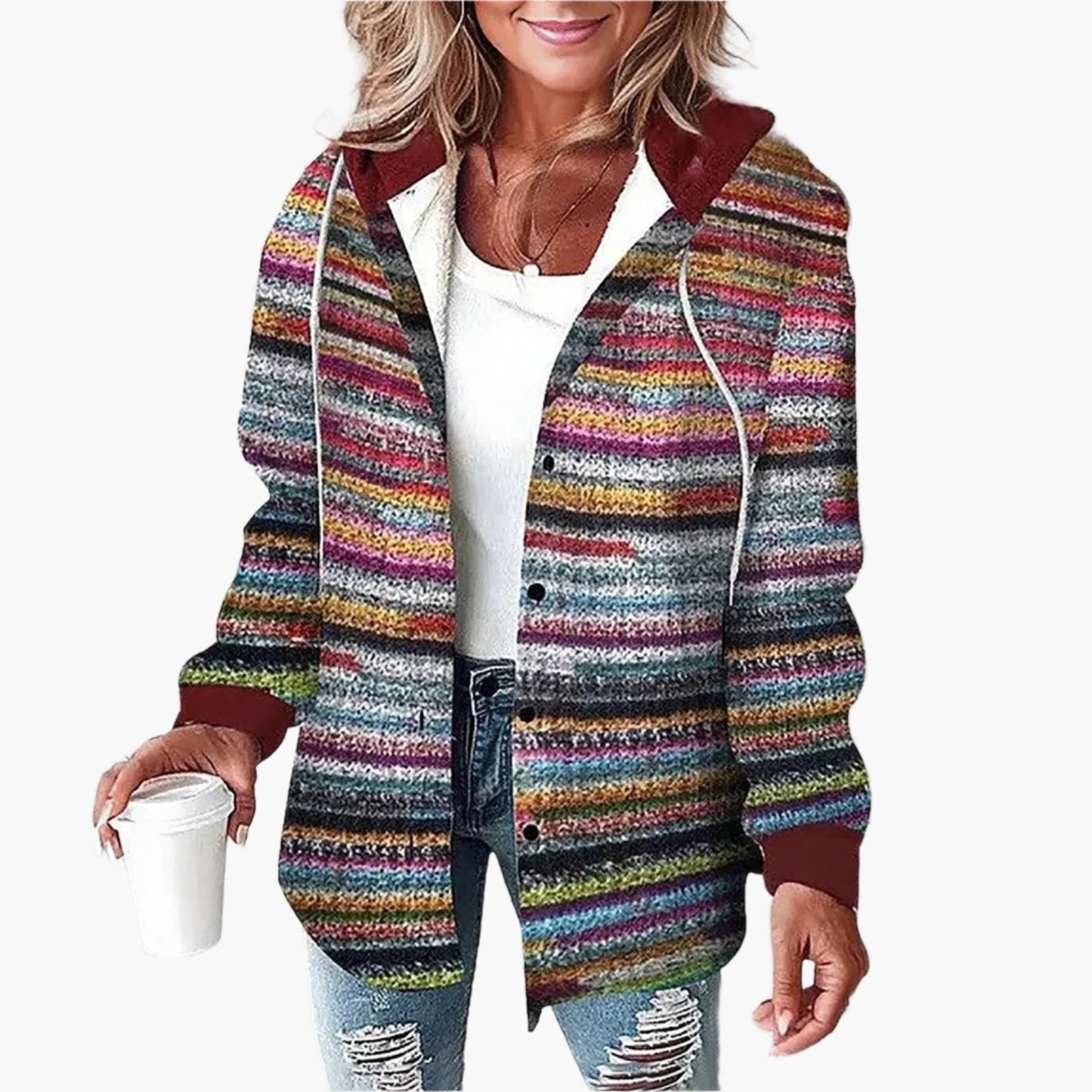 WW | Plaid Casual Jacket with Hood - Relaxed Autumn and Winter Style