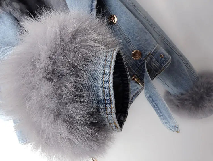 WW | Jeansjacke mit Warmem Kunstfell