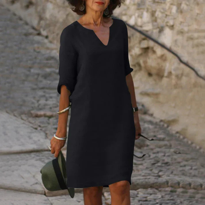 WW | Elegantes Sommerkleid mit V-Ausschnitt