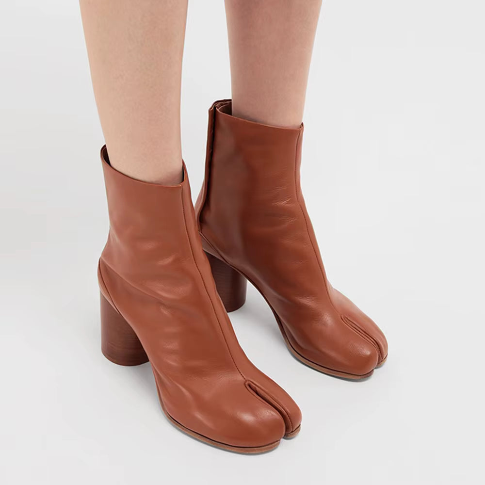 WW | Women's Tabi Ankle Boots with Split Toe & Rubber Sole