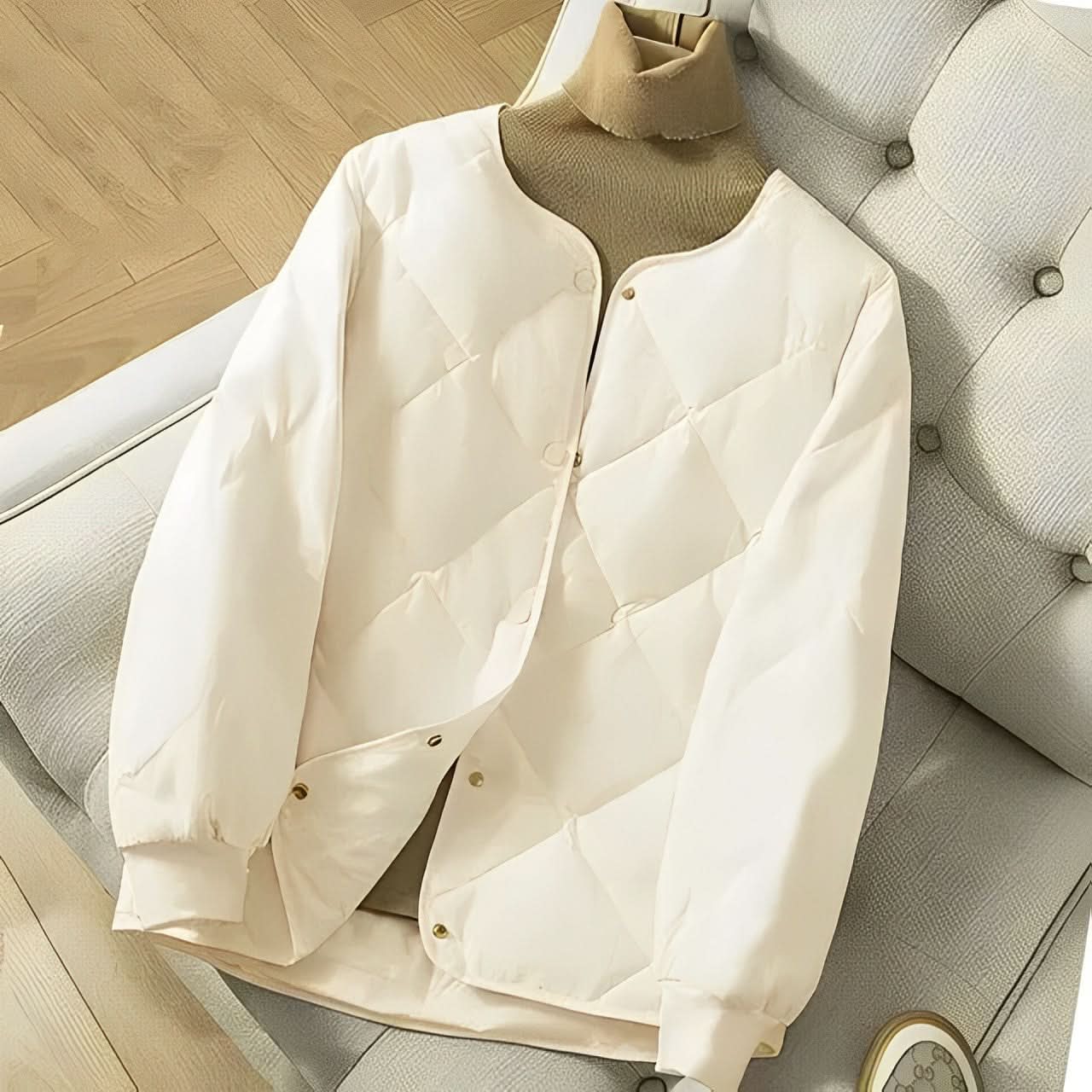 WW | Women's Black Puffer Jacket with Modern Quilted Pattern