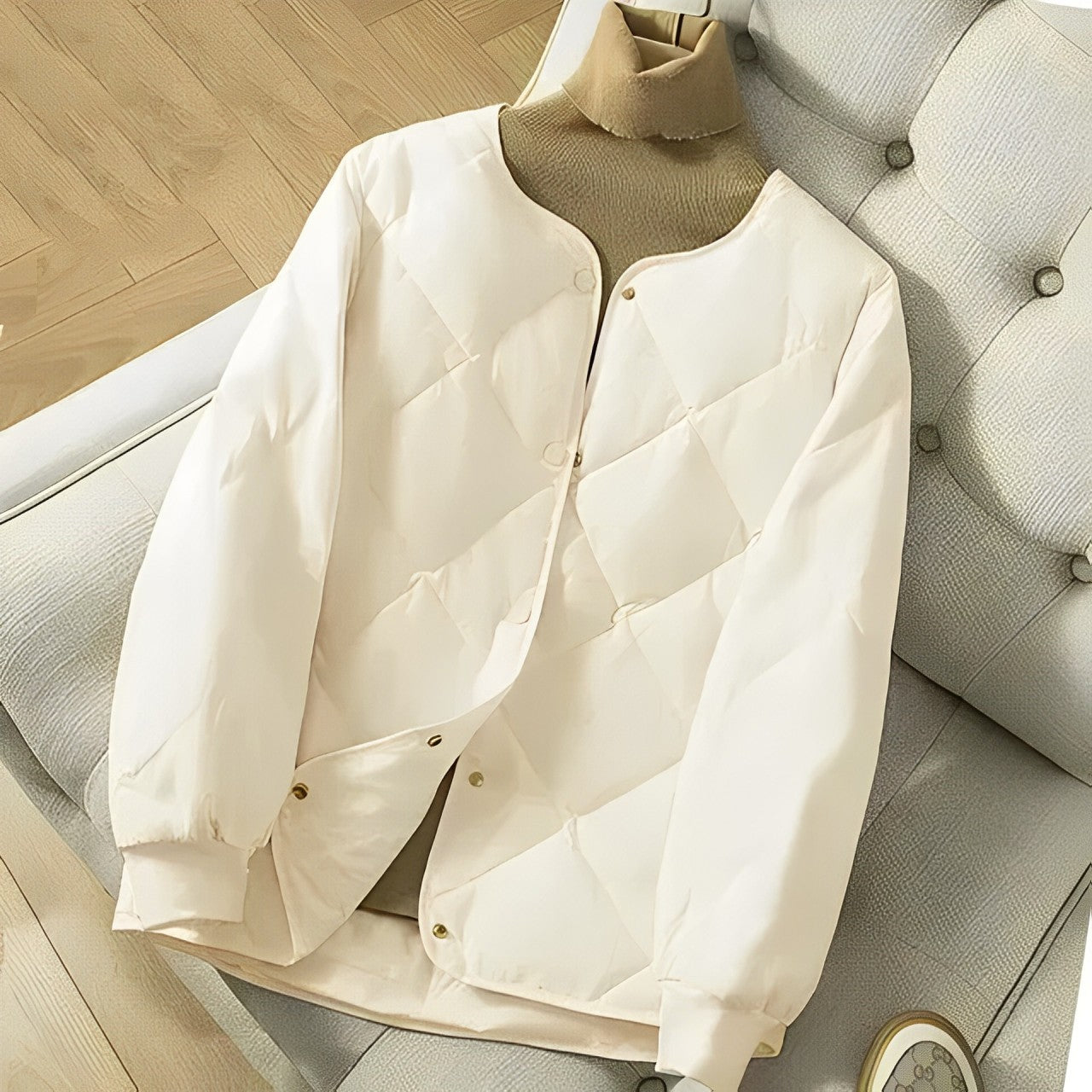 WW | Padded quilting Loose fit Button closure