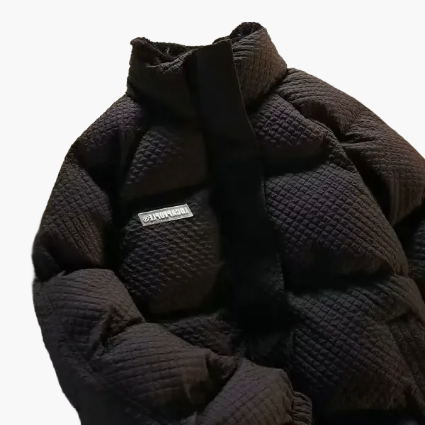 WW | Men's Winter Quilted Jacket with Stand-Up Collar - Trendy Casual Jacket for Couples