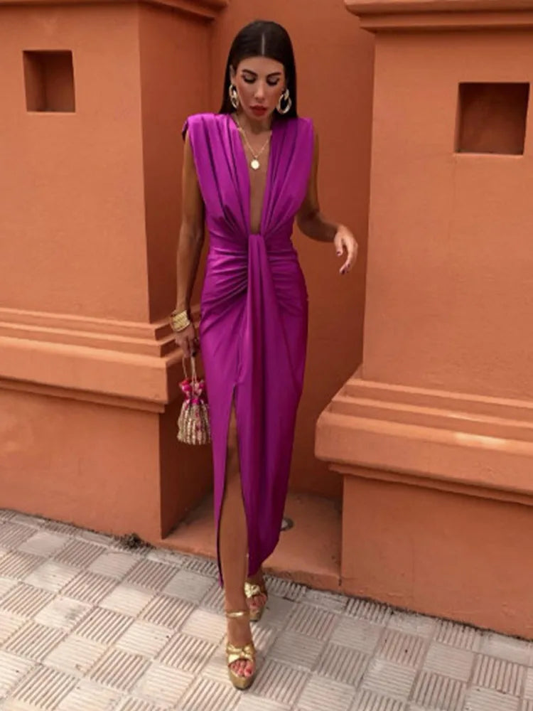 SERENA | Midikleid mit Cut-Out-Details