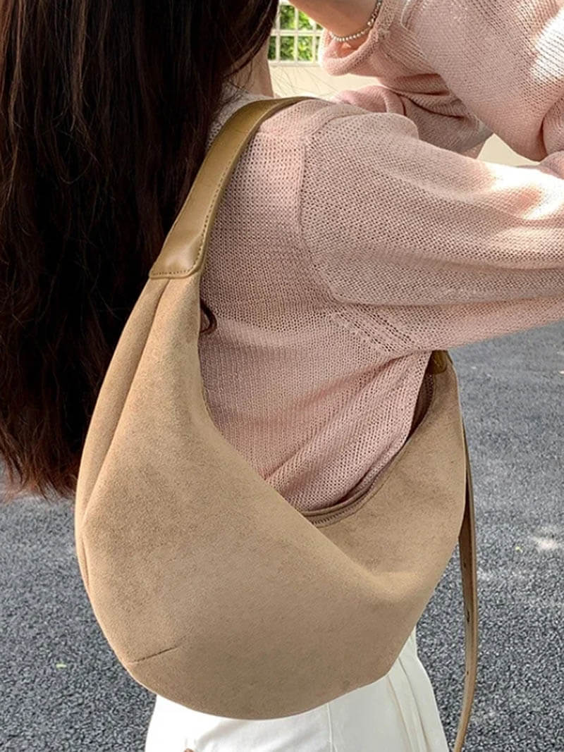 WW | Half-Moon Suede Bag