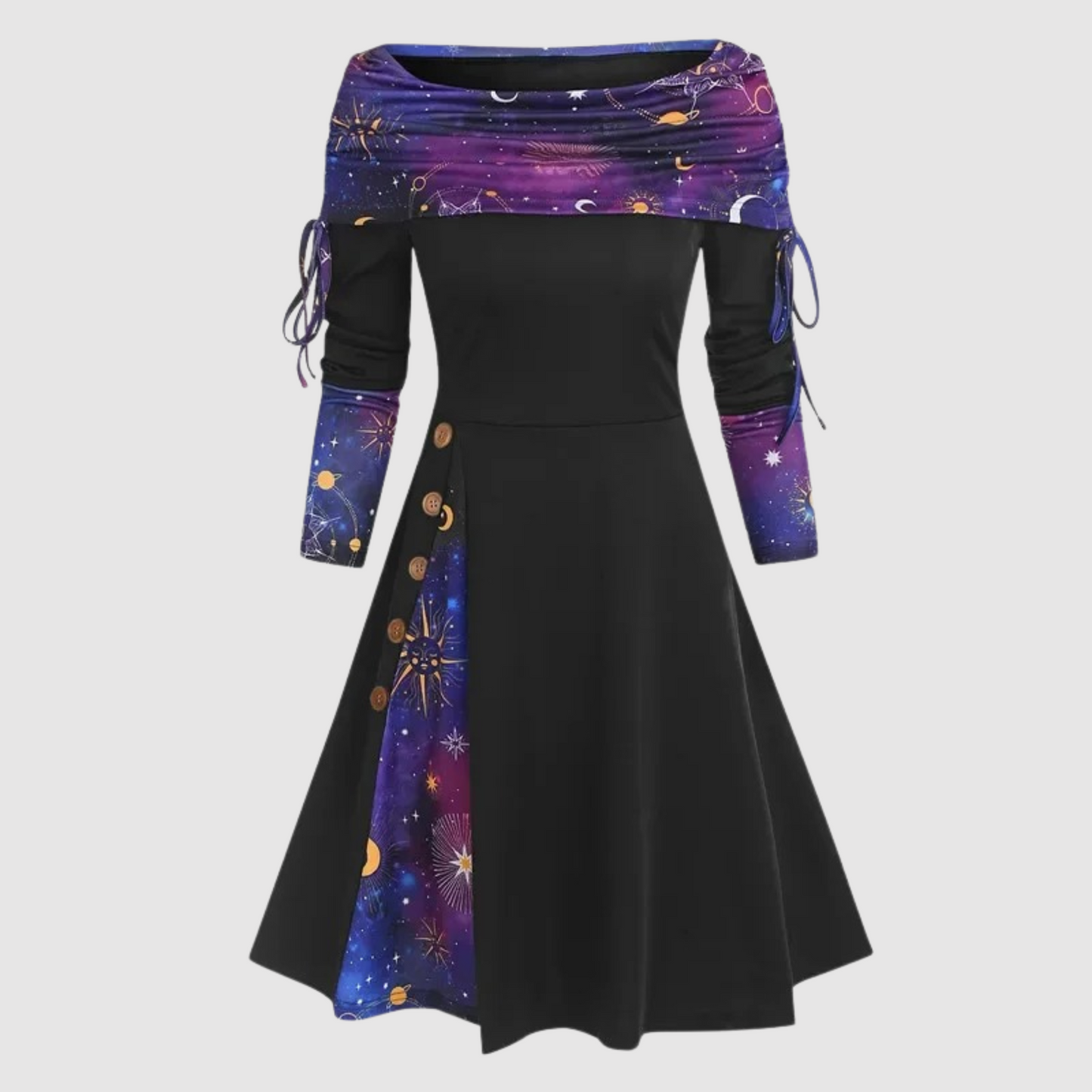 WW | Off Shoulder Langarm Winterkleid