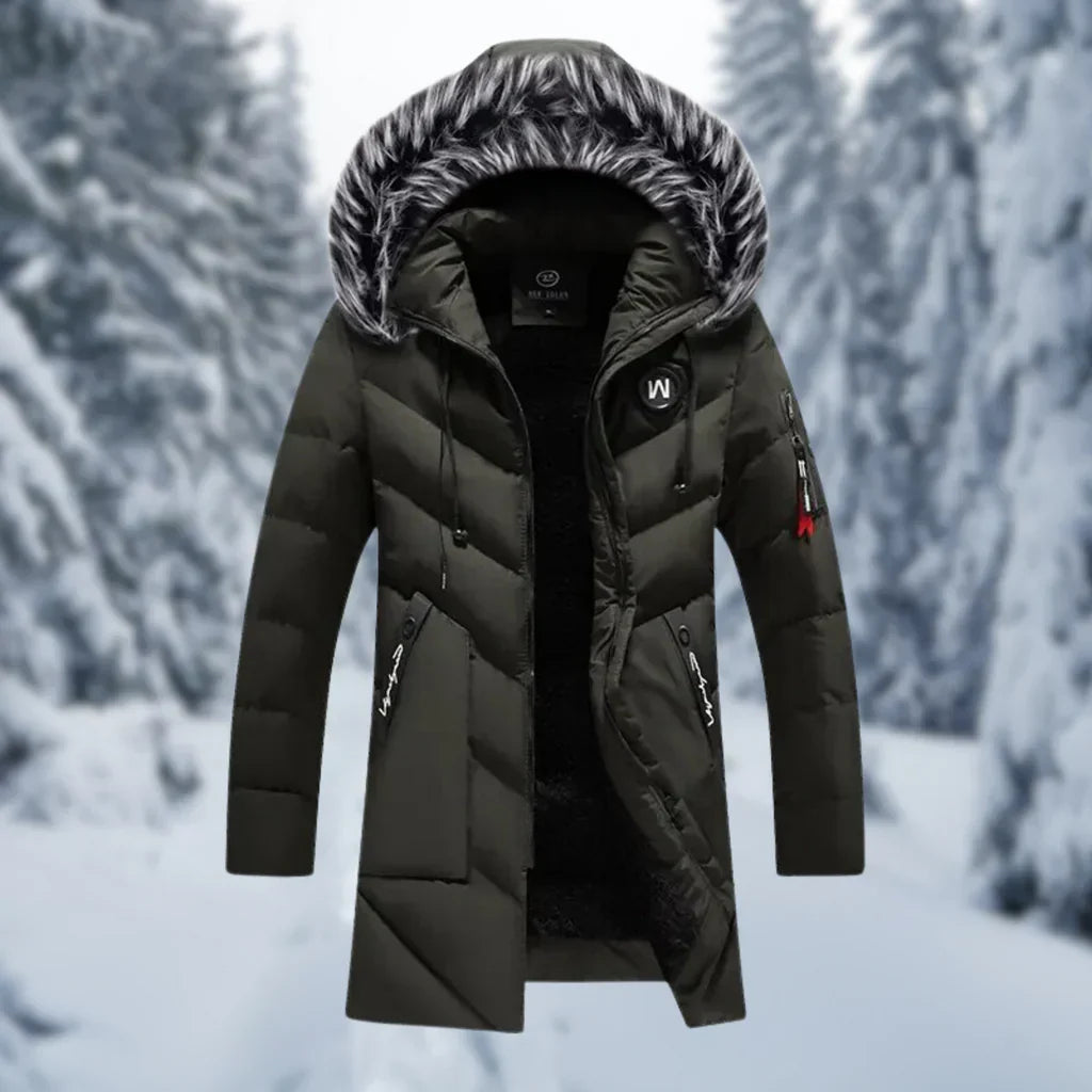 WW | Jacke - Gequiltet Übergröße Fit - Kapuze mit Kunstfell - Mittellang - Rippbündchen