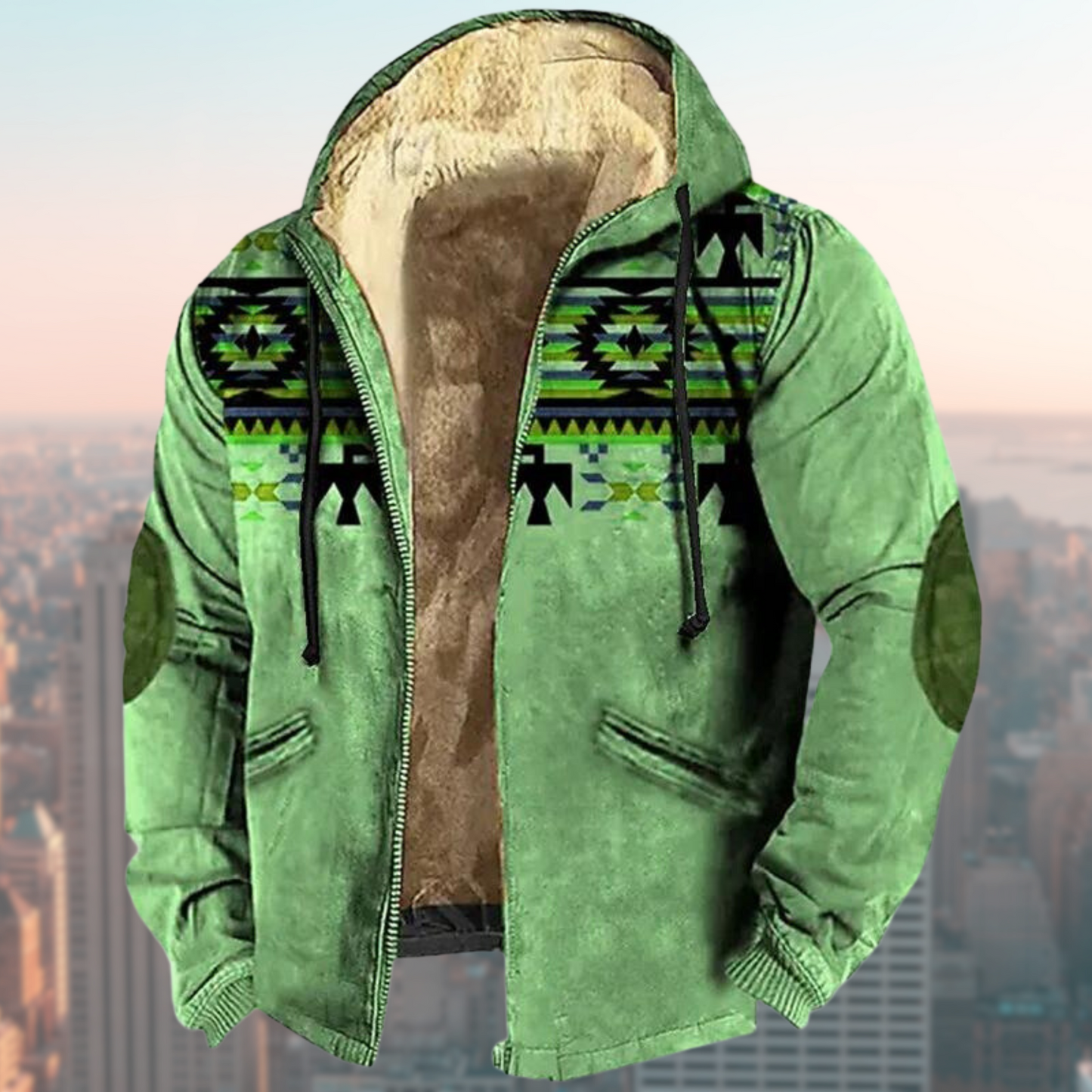WW | Hooded Jacket with Tribal Print
