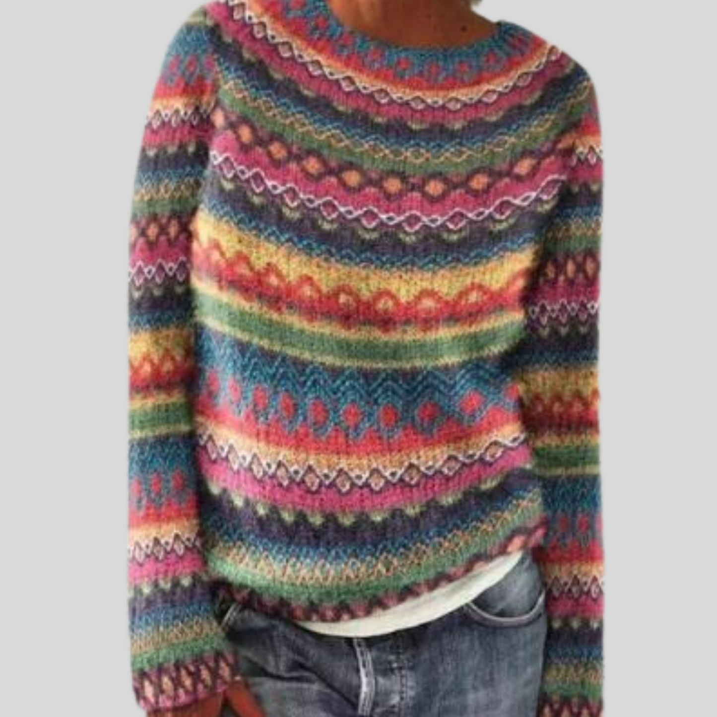 WW | Elegant Design And Printed Sweater