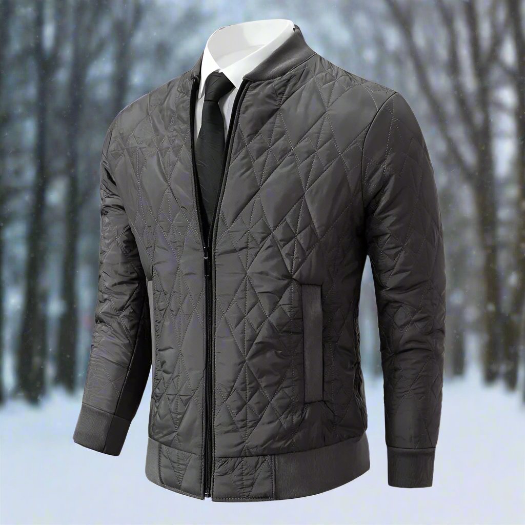 WW | Bomberjacke Gepolstert Und Warm Diamantsteppung Gerippter Kragen