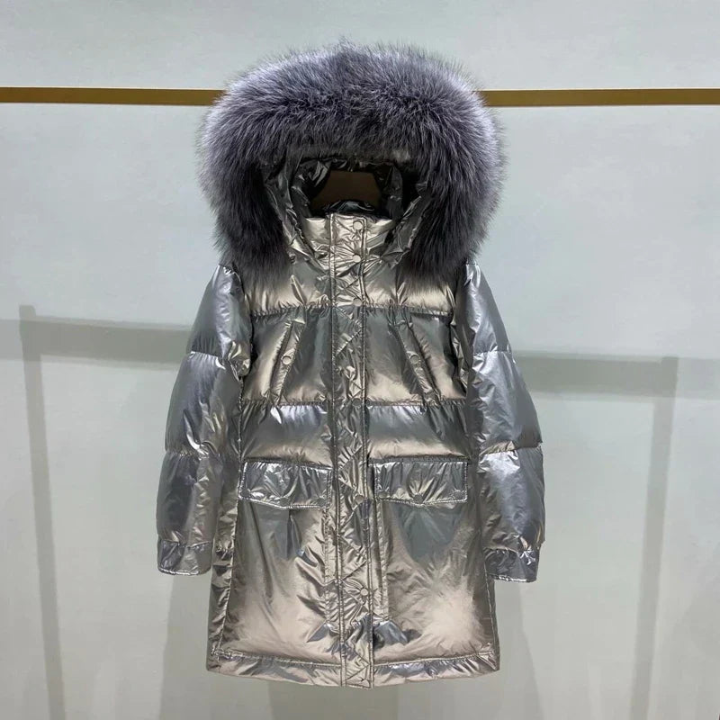 WW | Oversize-Parka mit Kapuze aus Kunstpelz für Frauen