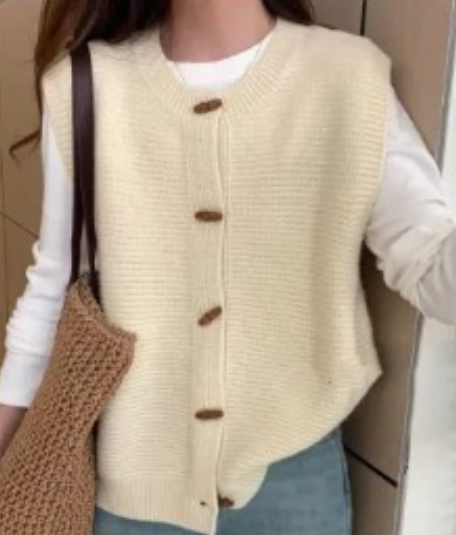 WW | Ärmelloser Pullover Herren Stehkragen Minimalistisches Basic Weiche Stricktextur