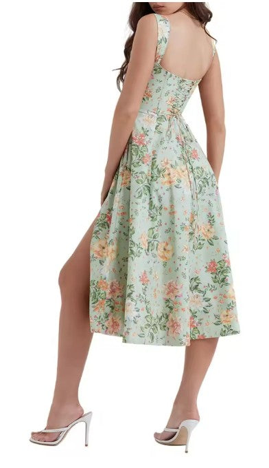 WW | Gedrucktes Blumenkleid Korsettmodell