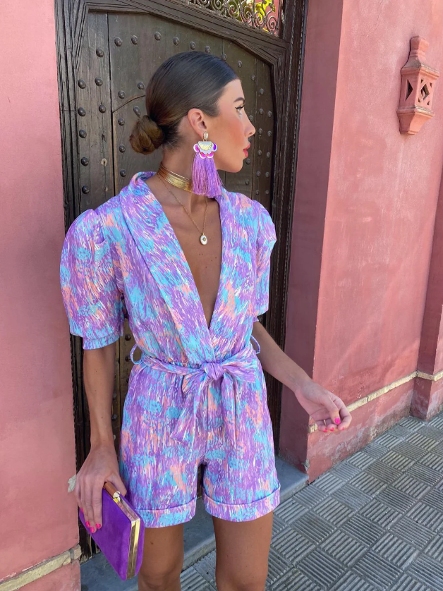 Polly™ | Abstract Jumpsuit with Belt
