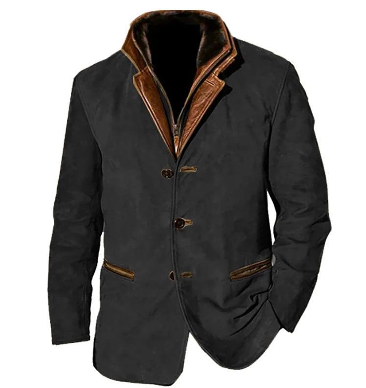 WW | Weinlese Jacke Mit Knöpfen Und Taschen Für Herren