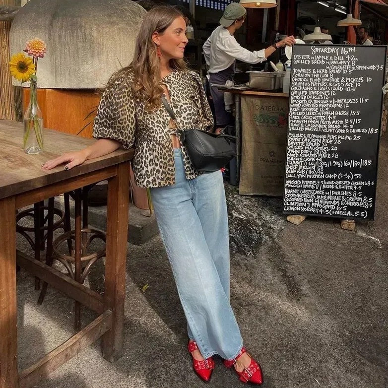 WW | Women's Leopard Print Bow Top