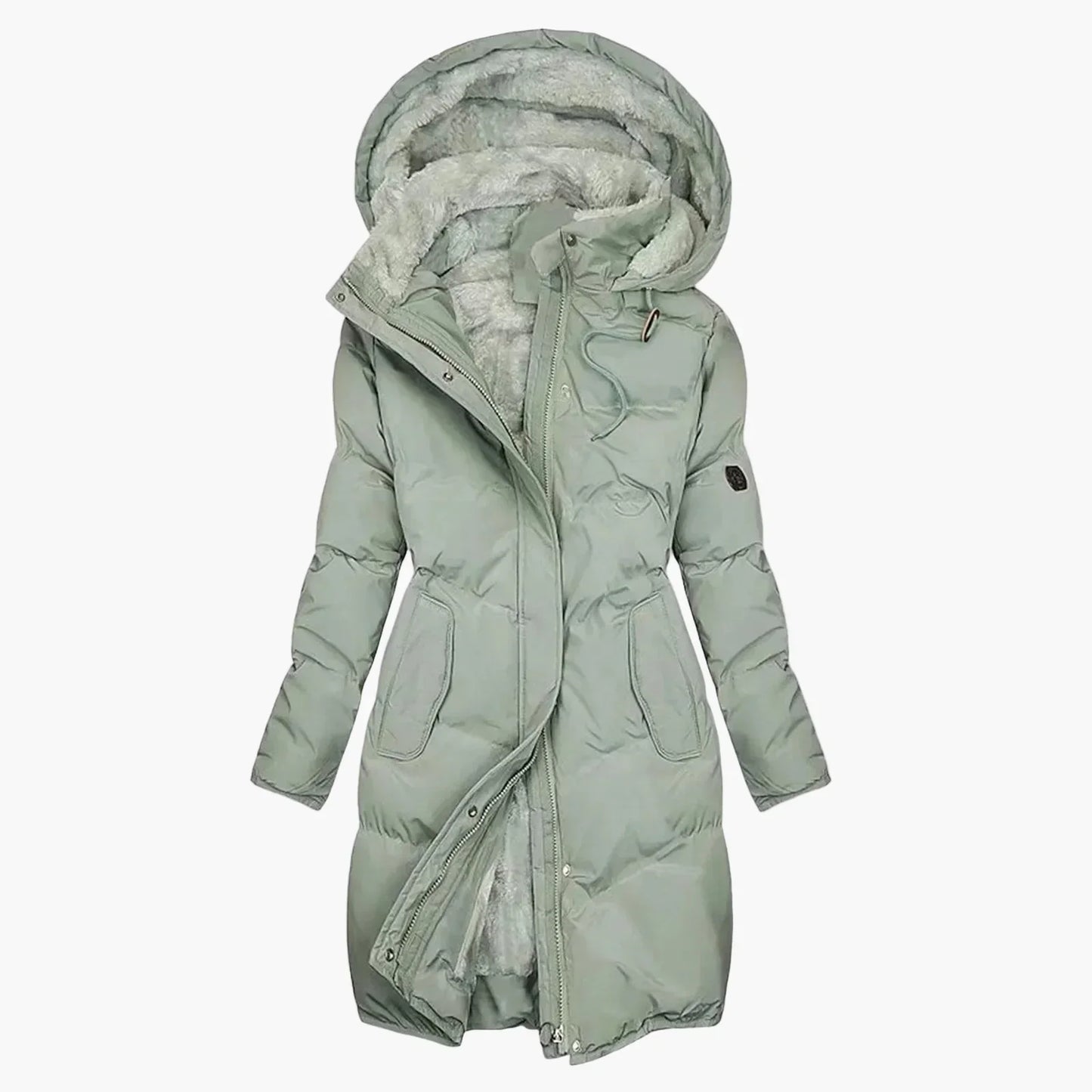 WW | Wintermantel Kapuzenjacke Lang Warm Gepolstert Elegant Freizeit