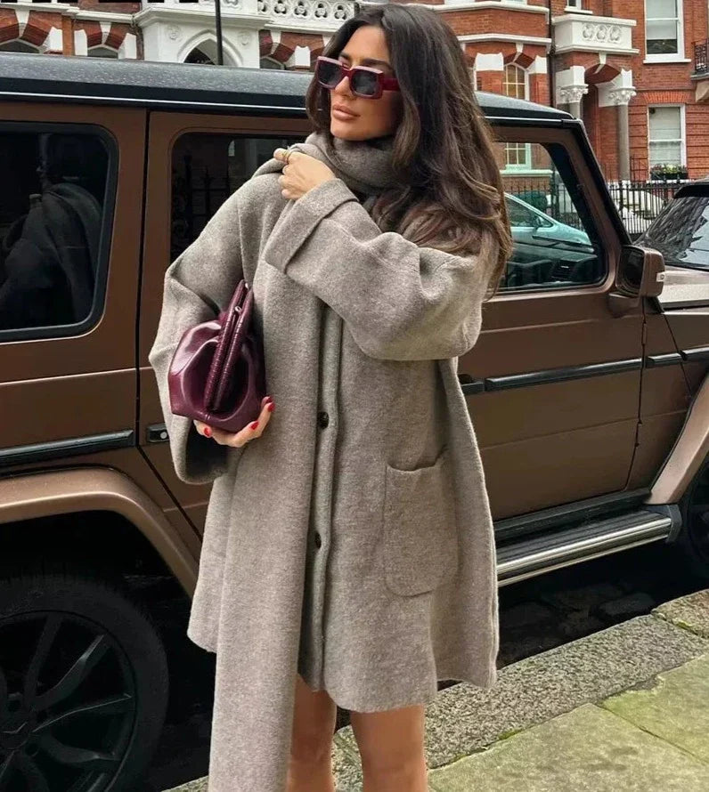 WW | Knitted shawl collar coats