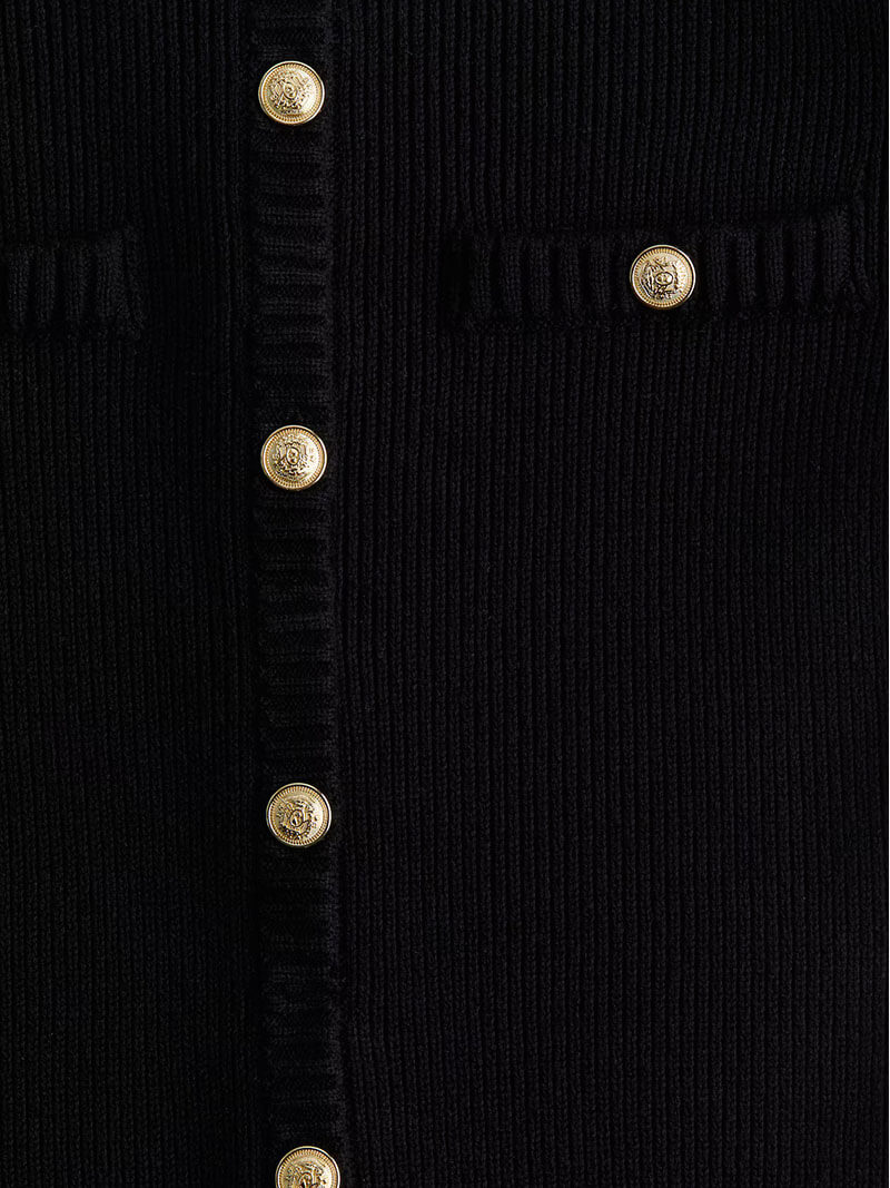 WW | Rippstrickkleid Mit Knöpfen Und Brusttaschen