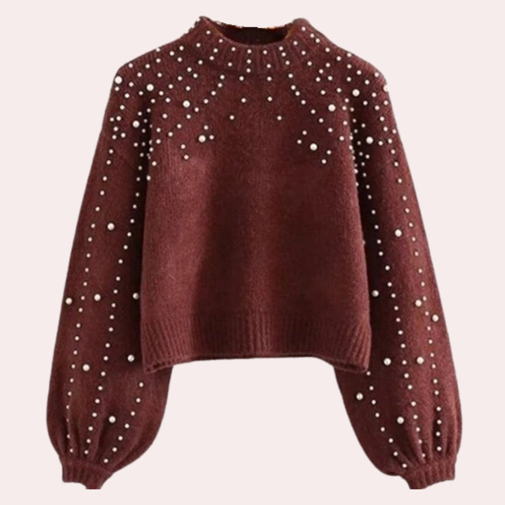 WW | Stylish Women's Sweater with Pearls