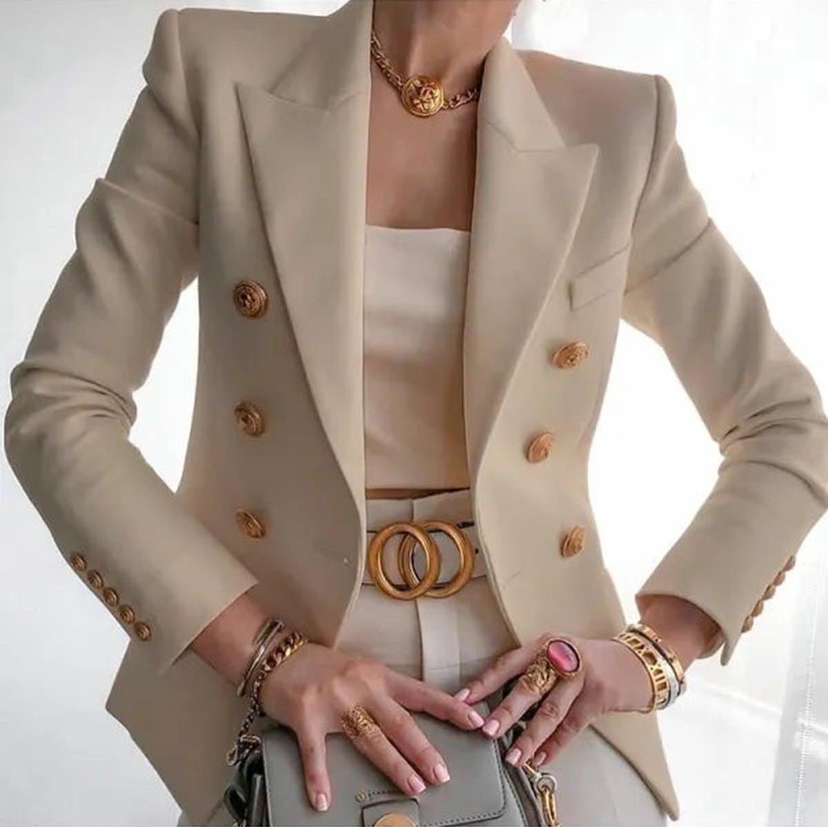 WW | Stylischer Luxus Blazer mit Thermischer Fütterung