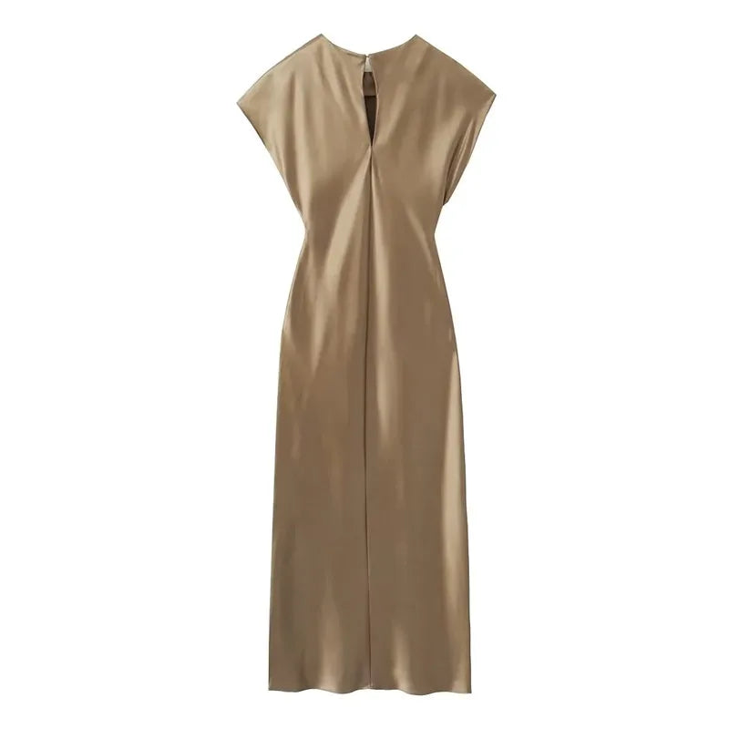 WW | Elegante Satin-Midikleid