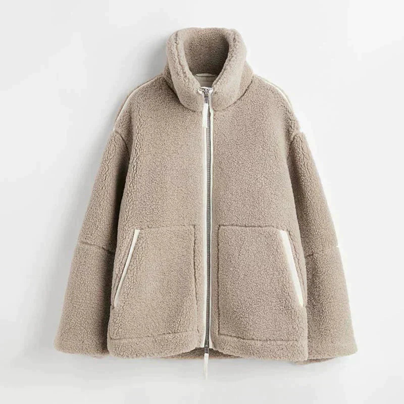 WW | Fleece Jacke Damen Übergröße Warme Winter Fleecejacke mit Reißverschluss