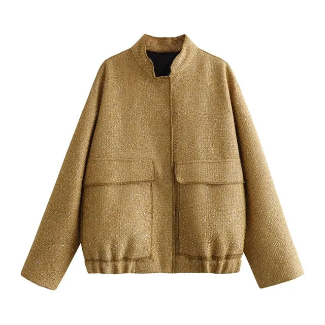 WW | Elegant Sequin Fleece Jacket
