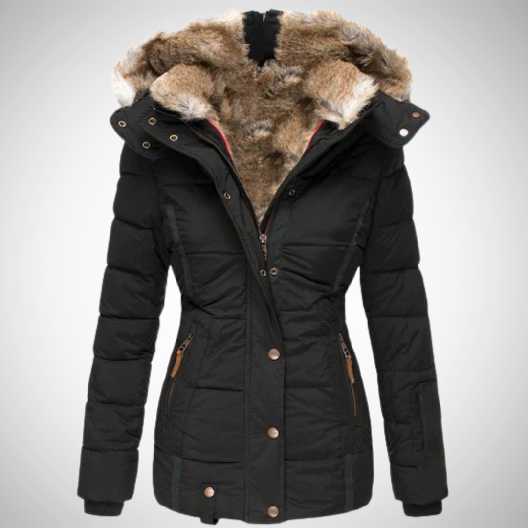 WW | Elegante Fellgefütterte Winterjacke Für Frauen
